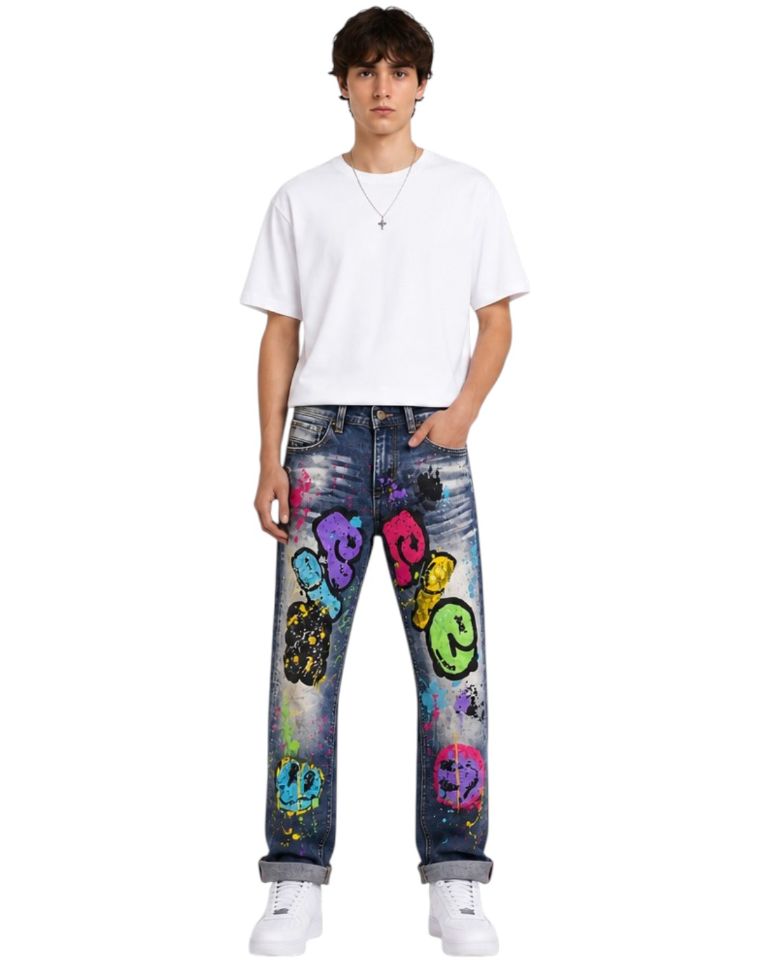 Jeans Premium Estilo Grafiti